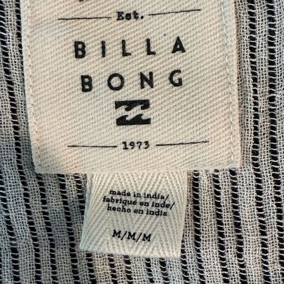 Billabong Women's Blue Skies Striped Cover Up Dress New! - Picture 10 of 11